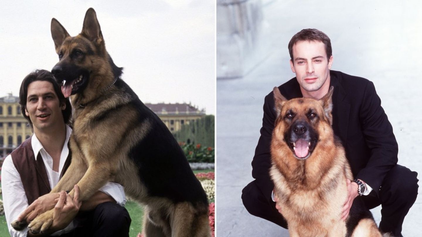 Tobias Moretti (li.) und Gedeon Burkhard waren die ersten beiden Kollegen von Schäferhund "Kommissar Rex".