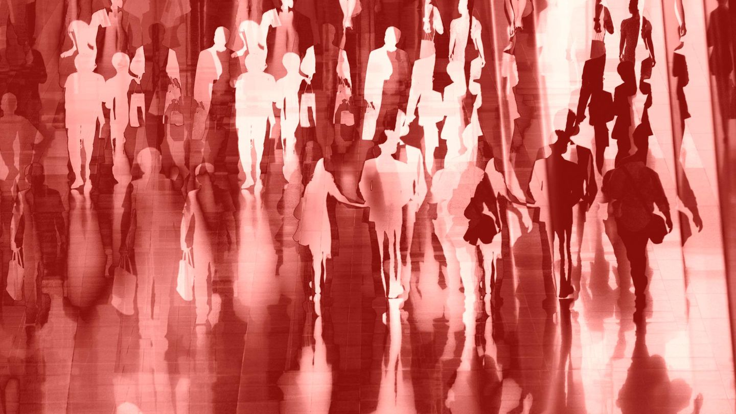Eine Abstrakte Menschenmenge