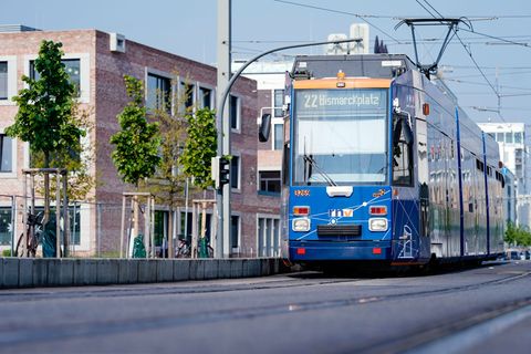 Bei einem Unfall an einer Straßenbahnhaltestelle wurde ein Mann lebensgefährlich verletzt. (Symbolbild) Foto: Uwe Anspach/dpa
