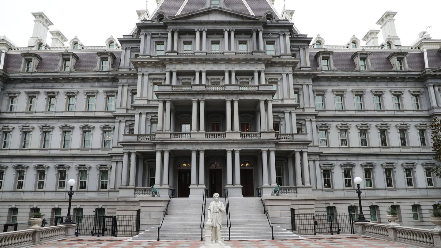 Das Eisenhower Executive Office Building in Washington: US-Präsident Donald Trump wünscht sich für das Gebäude einen strahlend weißen Anstrich
