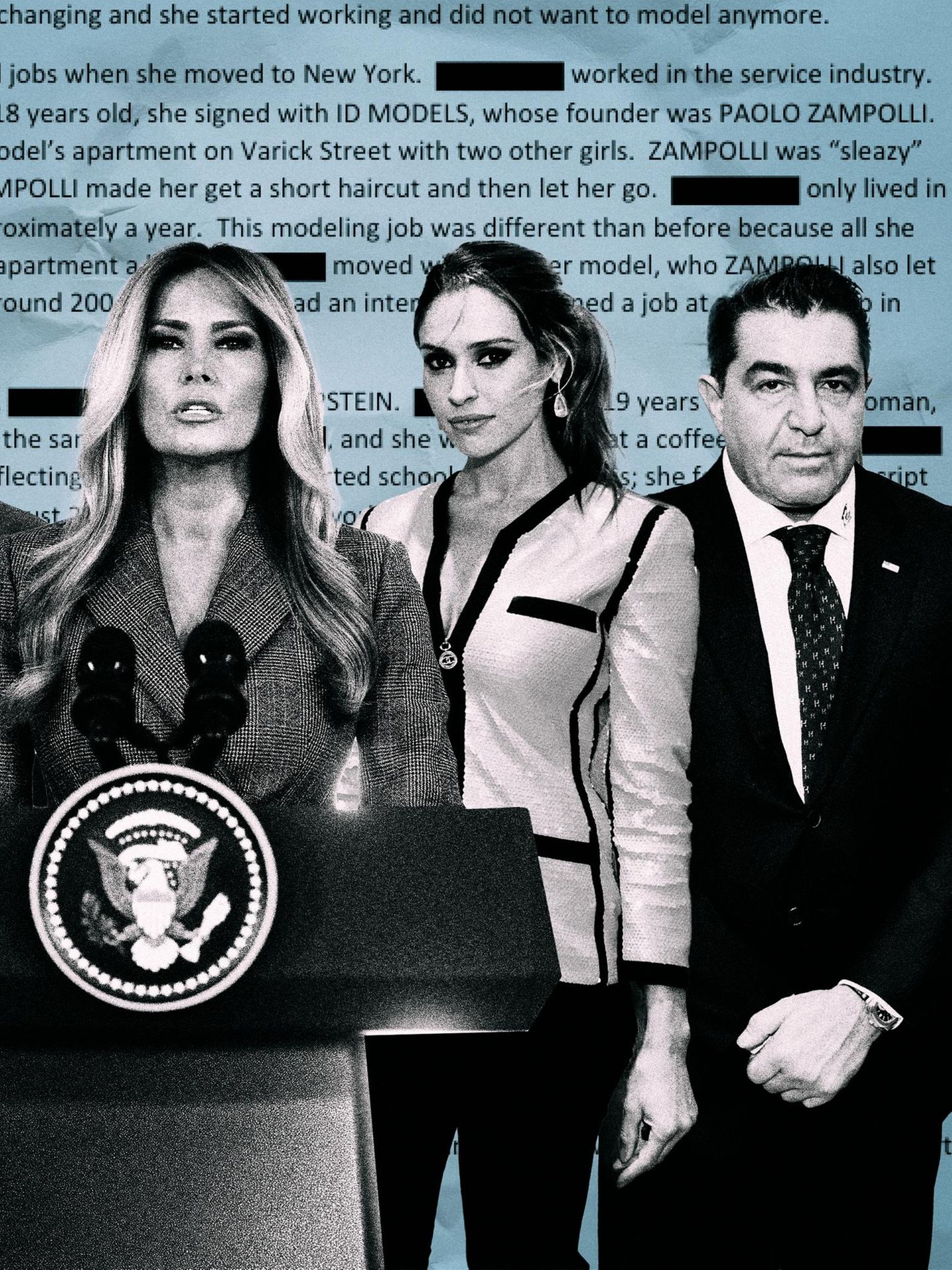 Melania Trump, Donald Trump, Amanda Ungaro und Paolo Zampolli