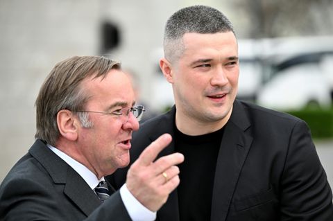 Boris Pistorius (l.) und Mychailo Fedorow