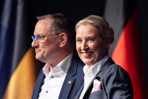 Die AfD-Vorsitzenden Tino Chrupalla und Alice Weidel