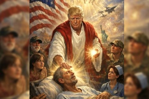 Trump als Jesus