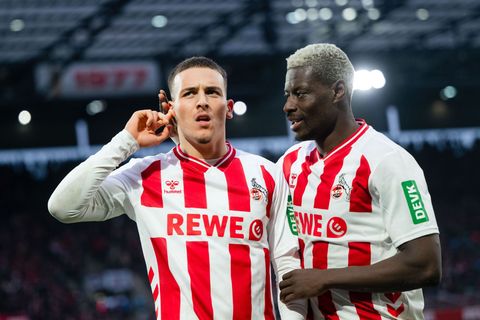 Erzielten je vier der jüngsten 13 Kölner Treffer: Said El Mala (links) und Ragnar Ache (Archivbild). Foto: Marius Becker/dpa