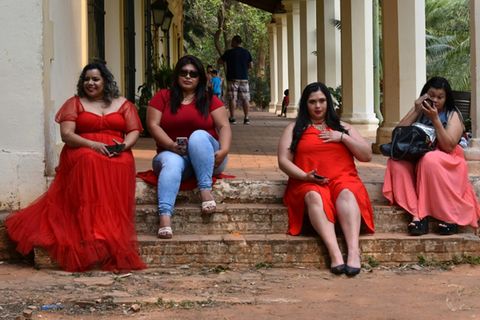 Teilnehmerinnen an einem Schönheitswettbewerb