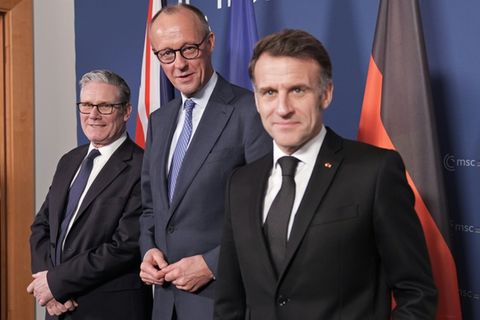 Starmer, Merz, Macron bei Münchner Sicherheitskonferenz