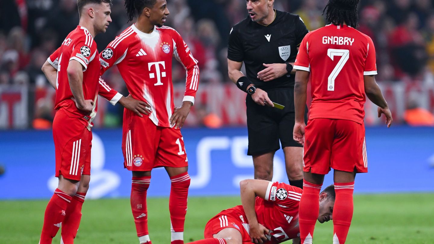 Josip Stanisic muss gegen Real Madrid einstecken. Foto: Sven Hoppe/dpa