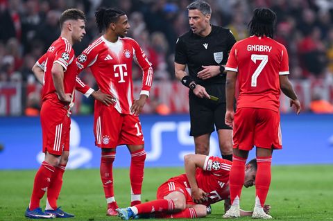 Josip Stanisic muss gegen Real Madrid einstecken. Foto: Sven Hoppe/dpa