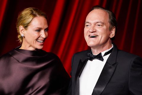 Uma Thurman und Quentin Tarantino im Jahr 2024. (Archivbild) Foto: Jordan Strauss/Invision/AP/dpa