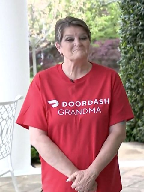 Lieferdienst-Angestellte und Trump