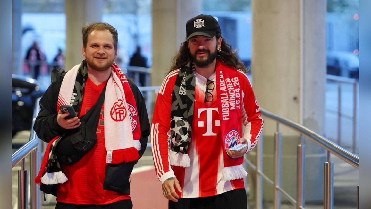 FC Bayern gegen Real Madrid in München: Tom Kaulitz fiebert im Stadion mit