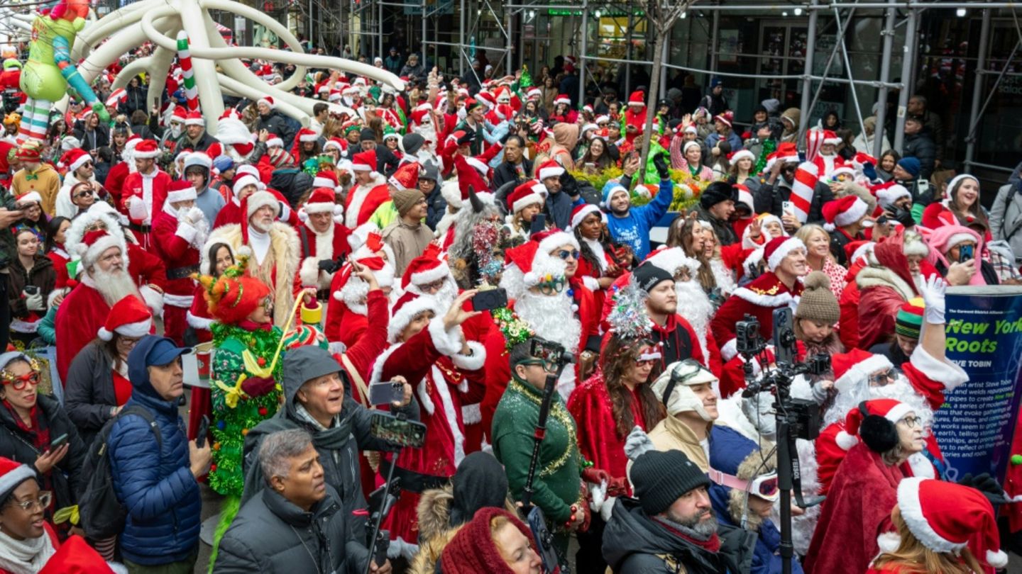 Die SantaCon im Dezember 2025 in New York