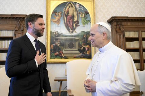 JD Vance mit Papst Leo XIV. im Mai 2025