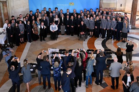 Großer Empfang für Bayerns Olympioniken in der Bayerischen Staatskanzlei. Foto: Sven Hoppe/dpa