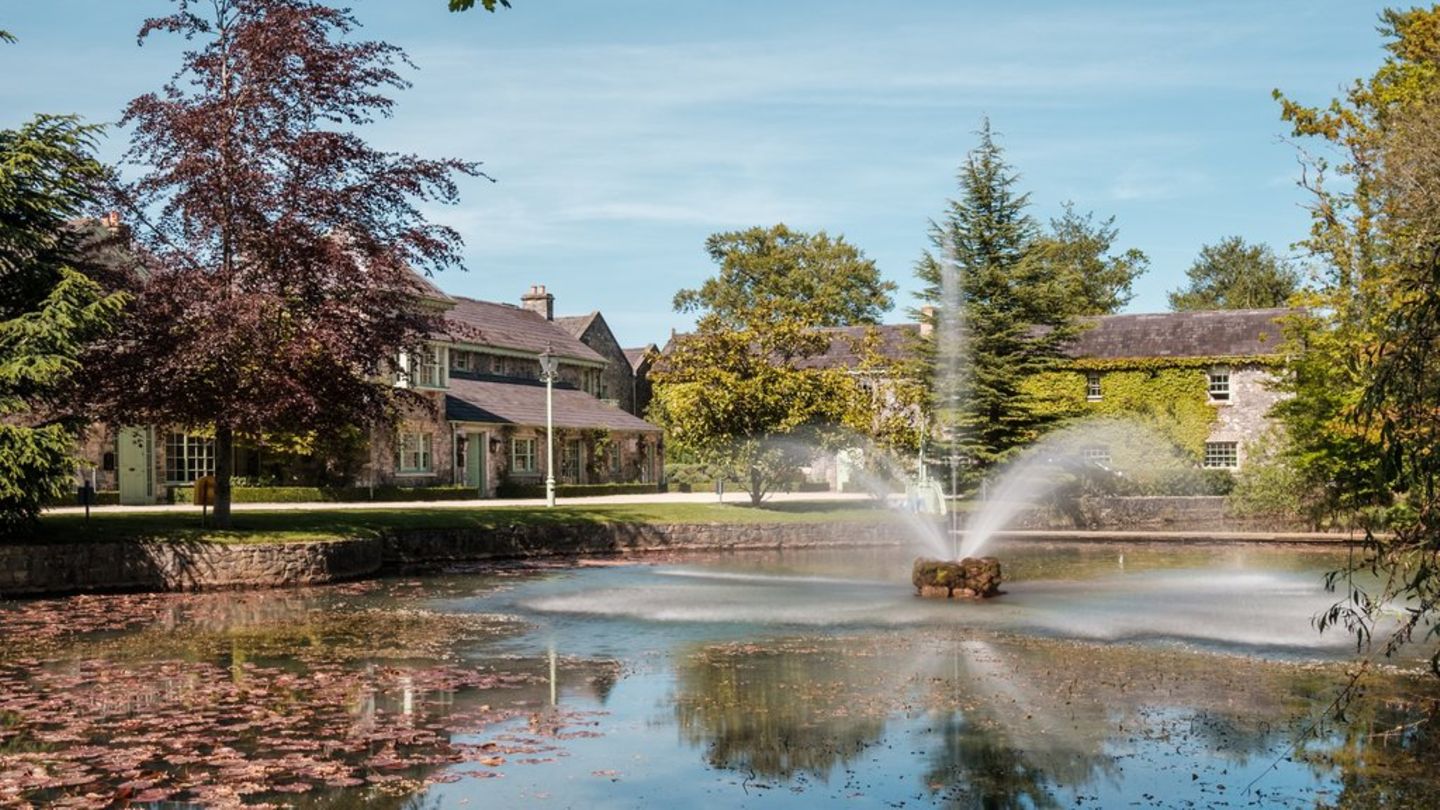 Das idyllische irische Dorf steht samt Pub und Wassermühle zum Verkauf.