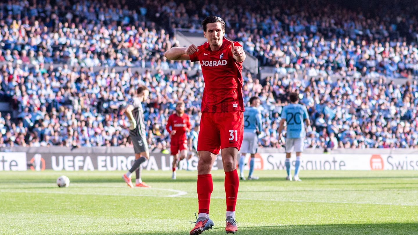 Traf traumhaft zur Freiburger Führung: Igor Matanovic. Foto: Miguel Lemos/ZUMA Press Wire/dpa