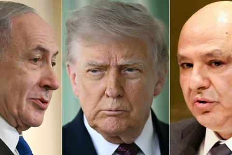 Netanjahu, Trump und Aoun (v.l.n.r.)