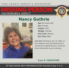 Nancy Guthrie Fahndungsplakat