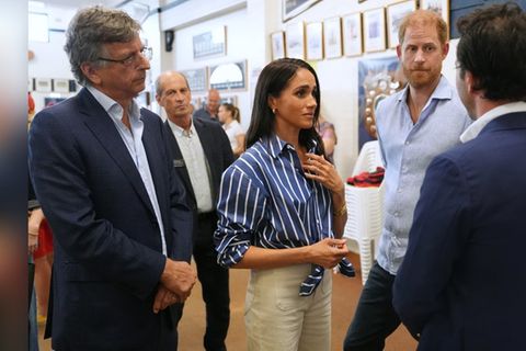 Harry und Meghan im Gespräch mit Elon Zizer, der den Anschlag am Bondi Beach überlebt hat.