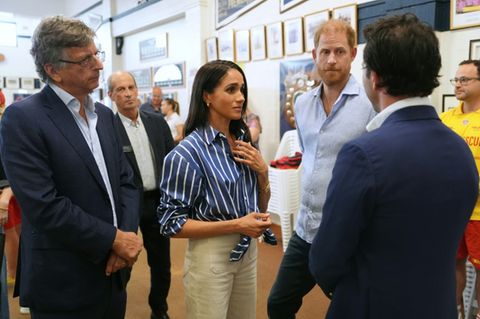 Harry und Meghan Markle sprechen mit Elon Zizerb