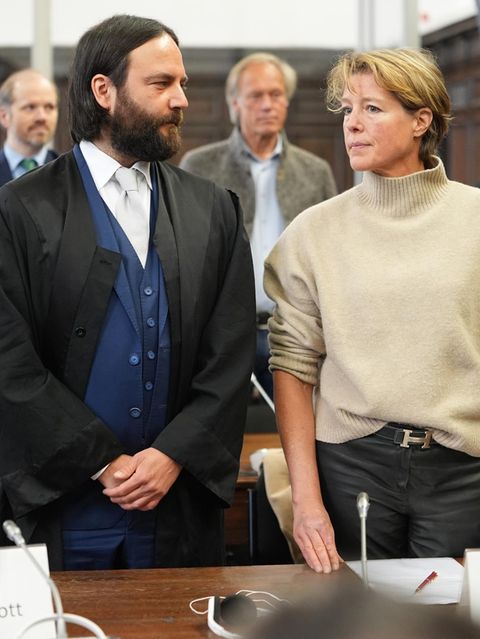 Christina Block mit ihrem Anwalt Ingo Bott vor Gericht