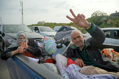 Libanesen bei der Rückkehr in den Süden