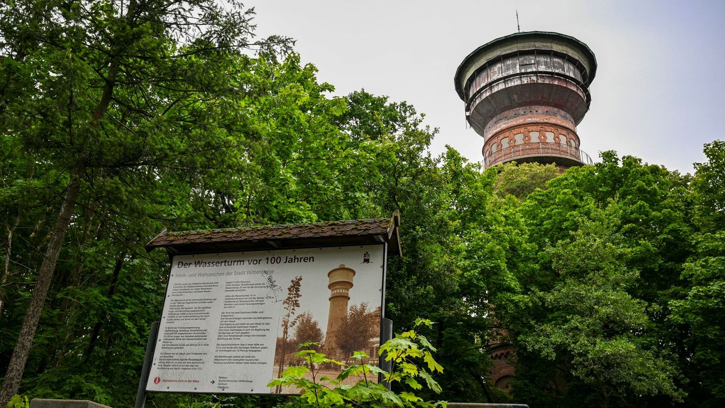 Der Wasserturm wird ausgebaut. (Archivbild) Foto: Jens Kalaene/dpa