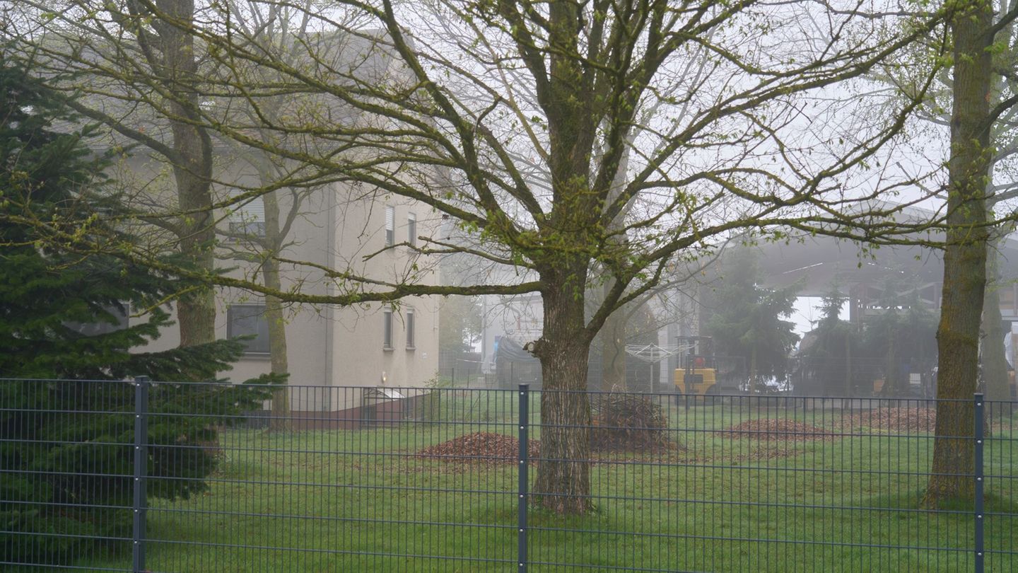 Das Wohnhaus auf dem Gelände der Lederfabrik liegt am Morgen im Nebel. Foto: Sascha Ditscher/dpa