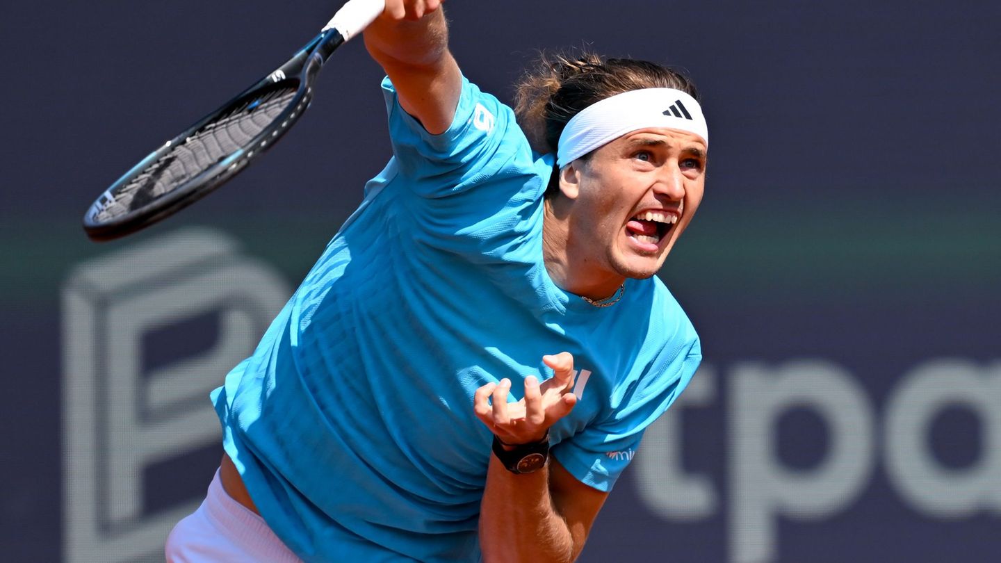 Alexander Zverev in Aktion bei den BMW Open von München. Foto: Sven Hoppe/dpa