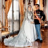 Das offizielle Hochzeitsfoto von Fürst Rainier und seiner Braut Grace Kelly
