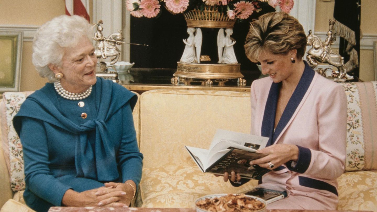 Britische Royals: Lady Diana bei First Lady Barbara Bush im Weißen Haus