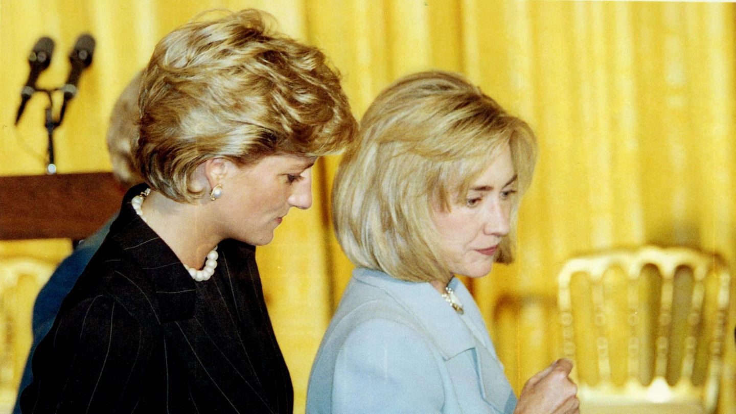 Britische Royals: Diana und First Lady Hillary Clinton 1996 im Weißen Haus