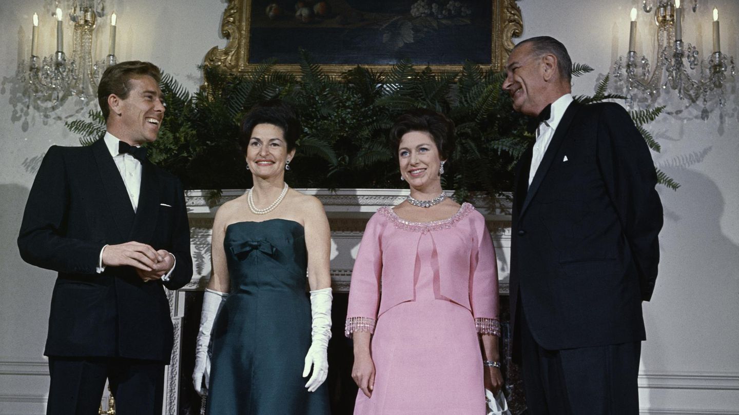 Britische Royals: Prinzessin Margaret 1965 bei US-Präsident Lyndon B. Johnson