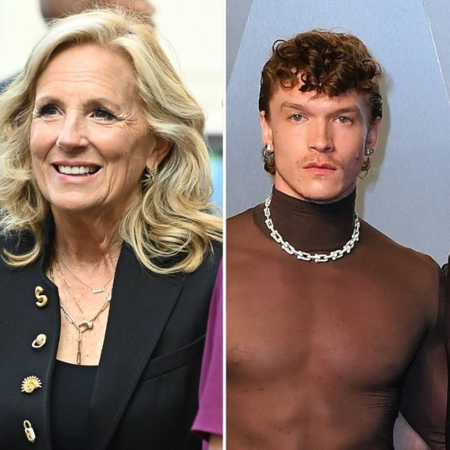 Jill Biden wird nicht mit Connor Storrie und Hudson Williams (re.) drehen.