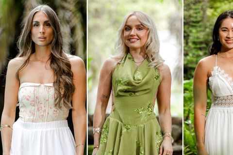 Kim, Lia und Amy (v.l.) sind bei "Die Bachelors" dabei.