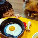 Südkorea steht am Scheideweg: 2023 fiel die Geburtenrate auf 0,72 Kinder pro Frau, während Millionen Haushalte ihr Familienglück stattdessen in einem Hund finden. Und manchmal teilen sich Hund und Kind eben das Scheinwerferlicht – und das Frühstücksei. Die Fotoserie „Sunny Side Up“ porträtiert die neue Familienkultur in Korea mit leisem Humor.     Seungho Kim, Sieg in der Kategorie „Perspektiven“