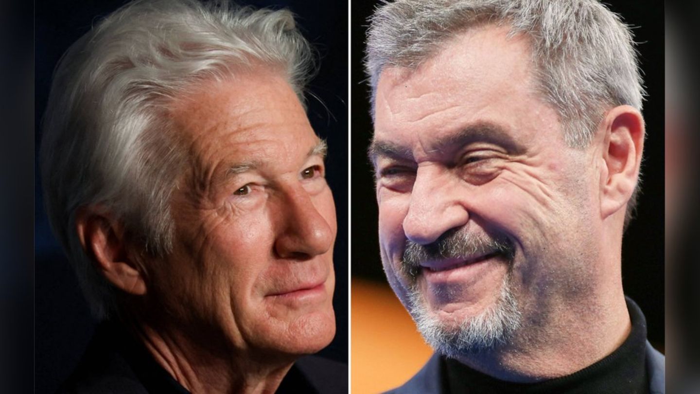 Hollywood in Bayern: Richard Gere und Markus Söder haben sich kennengelernt.