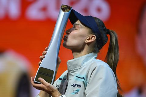 Die verdiente Siegerin in Stuttgart: Jelena Rybakina. Foto: Marijan Murat/dpa