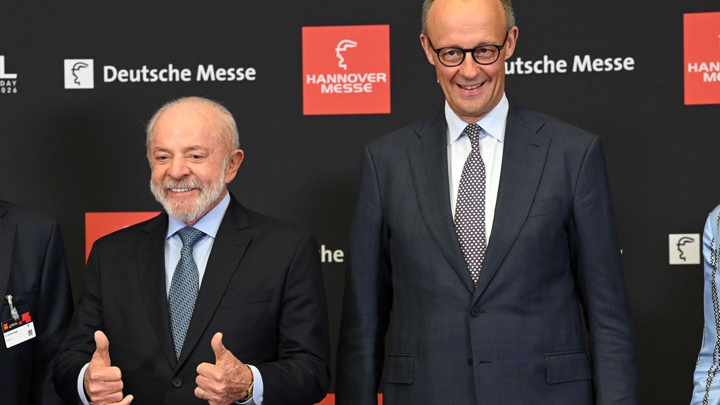 Merz erhofft sich von der Hannover-Messe ein Zeichen der Zuversicht Foto: Julian Stratenschulte/dpa