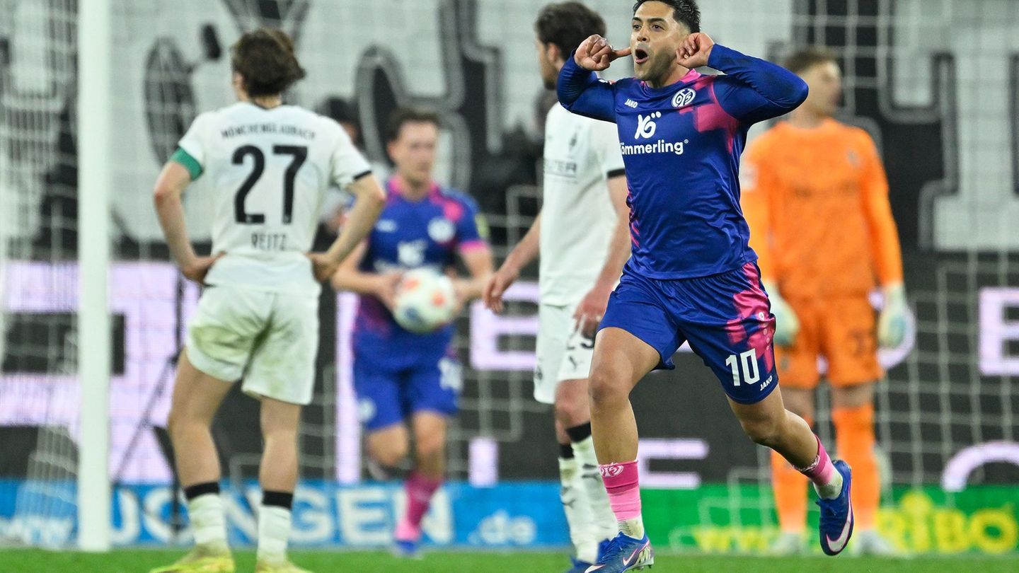 Umjubelter Schlusspunkt: Nadiem Amiri nach dem 1:1. Foto: Ulrich Hufnagel/dpa