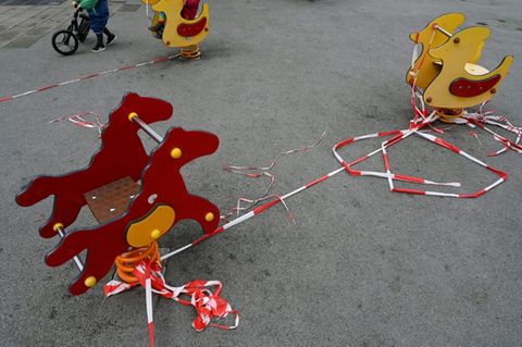Spielplatz im Corona-Lockdown