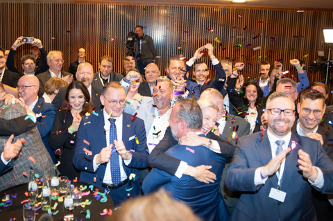 Feier des Sieges in Rheinland-Pfalz