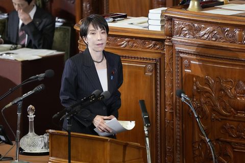 Die japanische Ministerpräsidentin Sanae Takaichi steht für einen sicherheitspolitisch harten Kurs. (Archivbild) Foto: -/kyodo/d