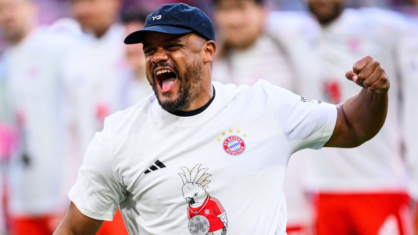 Vincent Kompany jubelt ausgelassen über den Gewinn der Meisterschaft. (Archivbild) Foto: Tom Weller/dpa