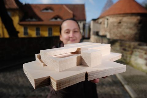 Der geplante Neubau der Kunsthochschule in Halle soll frühestens 2030 fertiggestellt werden. (Archivbild) Foto: Sebastian Willno