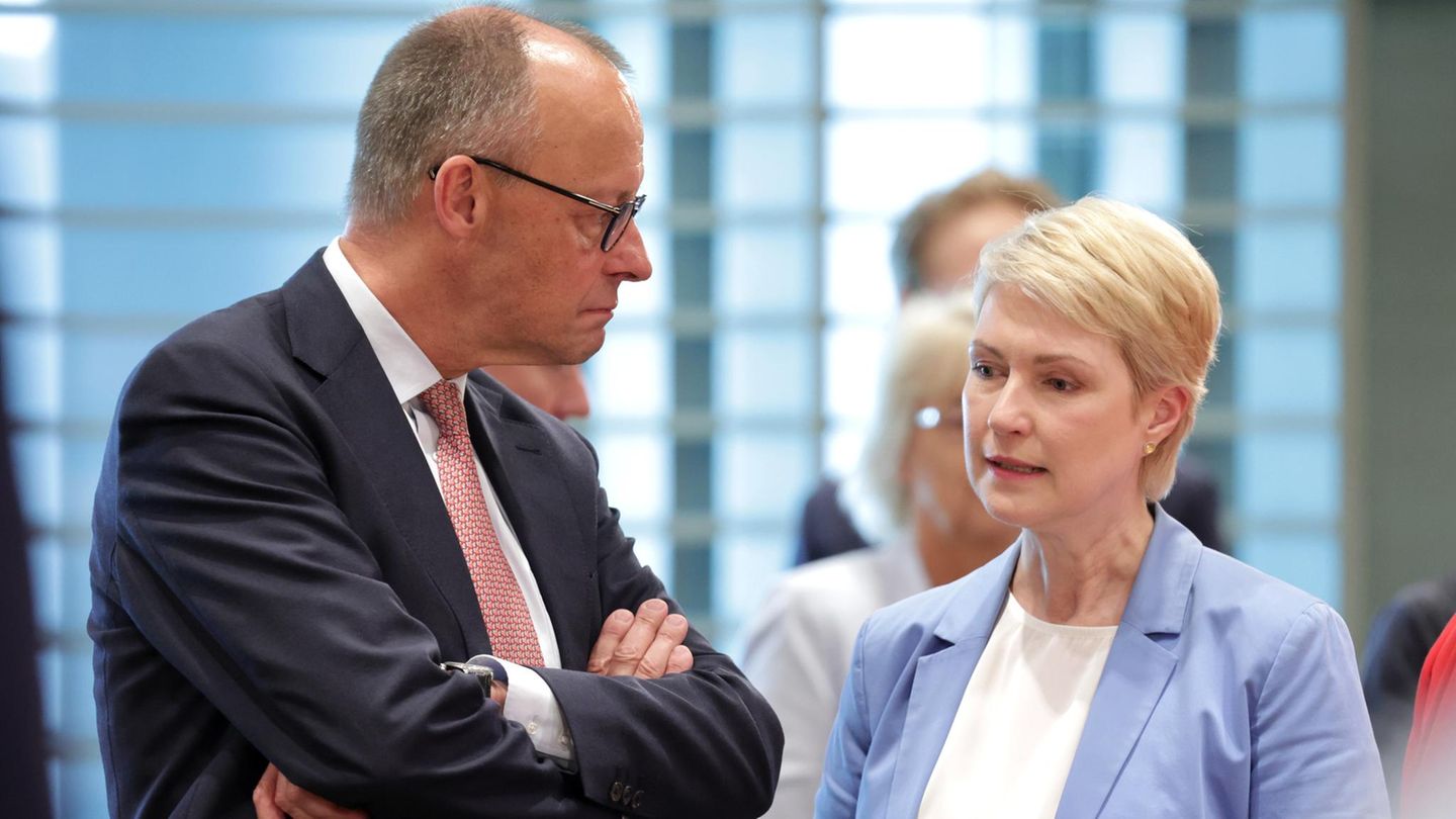 Uneins bei Rentenreform: Friedrich Merz und Manuela Schwesig
