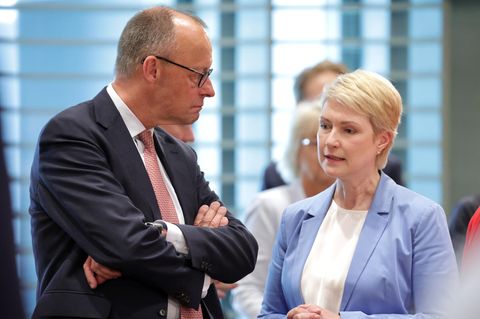 Uneins bei Rentenreform: Friedrich Merz und Manuela Schwesig