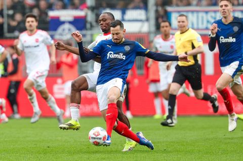Fehlt Kiel im Saison-Endspurt: Kapitän Steven Skrzybski (r.). (Archivbild) Foto: Frank Molter/dpa