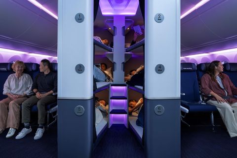 Das neue Skynest in der Economy Class von Air New Zealand